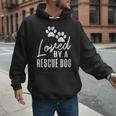 Loved By A Rescue Dog Foster Mom Rescue Dad Men Hoodie