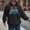 Matching Father's Day Low Battery Dad Of 3 Boys Men Hoodie