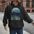 Ofishally Retired Fishing Retro Retirement Dad Men Men Hoodie