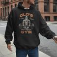 Old's Gym Logo Workout Dad Grandpa Weightlifting Old Men Gym Men Hoodie