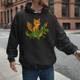 Orange Cat Dragon Riding Animal Lover Mom Dad Kids Men Hoodie