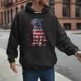 Patriotic Pitbull American Flag 4th Of July Dog Pitbull Dad Men Hoodie