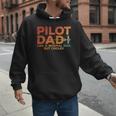 Pilot Dad Art For Men Father Aviation Airplane Pilot Men Hoodie