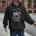 Pirate Papa Costume Jolly Roger Crossbones Pirate Dad Men Hoodie