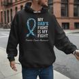 Prostate Cancer Awareness Light Blue Ribbon Dad Survivor Men Hoodie