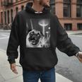Pug Alien UFO Taking a Selfie Dog Mom Dad Men Hoodie