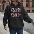 Rad Dad Trippy Hippie Tie-Dye Rainbow 70s Vibes Novelty Men Hoodie