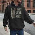 I Really Love It When My Wife Lets Me Go Hunting Dad Men Hoodie