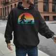 Retro Sasquatch Lover Doxie Wiener Dog Walker Bigfoot Walking a Dog Dachshund Weiner Dog Dad Weenie Small Men Hoodie