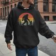 Retro Vintage Bigfoot Dad Fathers Day Father Son Matching Men Hoodie