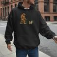 Shih Tzu Bigfoot Dog Walking Mom Dad Kids Men Hoodie