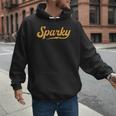 Sparky Electrician Lineman Dad Retro Vintage Novelty Men Hoodie