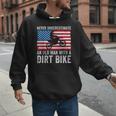 Never Underestimate An Old Man With A Dirt Bike Grandpa Dad Men Hoodie