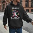 Unicorn Dad Girl Birthday Party Clothing Papacorn Men Hoodie