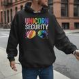 Unicorn Security Birthday Family Halloween Costume Mom Dad Men Hoodie