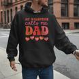 My Valentine Calls Me Dad Retro Groovy Family Daddy Papa Men Men Hoodie
