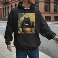 Vintage Japanese Cat Ramen Cat Dad Retro Graphic Women Men Hoodie