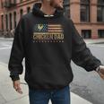 Vintage USA Flag Chicken Dad Stars Men Hoodie