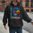 I Am Her Voice She Is My Heart Autism Awareness Daughter Dad Men Hoodie