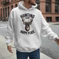Camo Deer Hunting Is My Happy Place Dad Hunter Men Hoodie