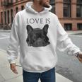 Love Is French Bulldog Shirt Frenchie Lover Tee Dog Mom Dad Men Hoodie
