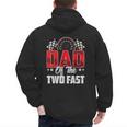 2 Year Old Racing Car Two Fast Birthday 2nd Family Dad Men's Hoodie Back Print