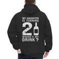 21st Birthday Dad Mom 21 Year Old My Daughter Squad Men's Hoodie Back Print