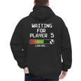 3rd Time Dad Mom Waiting For Player 5 Baby 3 Announcement Men's Hoodie Back Print