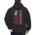 4th Of July US Flag Cheer Dad Shirt For Father's Cheer Men's Hoodie Back Print