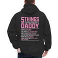5 Things You Should Know About My Daddy Fathers Day Men's Hoodie Back Print