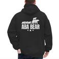 Aba Bear For Jewish Dad With Four Kids On Father's Day Men's Hoodie Back Print Aba Bear For Jewish Dad With Four Kids On Father's Day Men's Hoodie Back Print