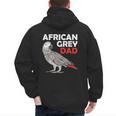African Grey Parrot Dad Congo Bird Father Men's Hoodie Back Print