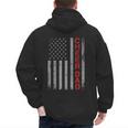 American Flag Cheer Dad Vintage Patriotic Father Cheerleader Men's Hoodie Back Print