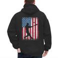 American Flag Vintage Baseball Flag Dad Mom Tee T-Shirt Men's Hoodie Back Print