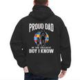 Autism Awareness For Proud Dad Support Autistic Kids Men's Hoodie Back Print