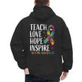 Autism Awareness Ribbon Mom Dad Kids Autistic Support Autism Men's Hoodie Back Print Autism Awareness Ribbon Mom Dad Kids Autistic Support Autism Men's Hoodie Back Print