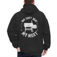 BBQ Pit Reverse Flow Smoker Accessory Dad Grill Men's Hoodie Back Print
