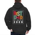 Best Dad Since 2009 Fathers Day Retro Vintage Men's Hoodie Back Print Best Dad Since 2009 Fathers Day Retro Vintage Men's Hoodie Back Print