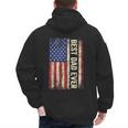 Best Dad Ever US American Flag For Father's Day Men Men's Hoodie Back Print