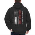 Best Dad Ever US American Flag Gift For Father's Day Short Sleeve Men's Hoodie Back Print