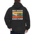 Best Moose Dad Ever Moose Men's Hoodie Back Print