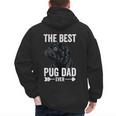 Best Pug Dad Ever Fathers Day Cute Daddy Dad Pug Men's Hoodie Back Print