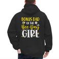 Bonus Dad Of The Bee Day Girl Birthday Party Family Men's Hoodie Back Print