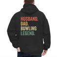 Bowler Husband Dad Bowling Legend Father's Day Men's Hoodie Back Print