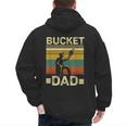 Bucket Dad Softball Dad Baseball Coach Father's Day Men's Hoodie Back Print