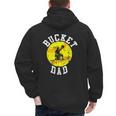 Bucket Dad Softball Dad Baseball Father's Coach Men's Hoodie Back Print
