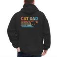 Cat Dad The Man The Myth Snack Dealer Fathers Day Men's Hoodie Back Print