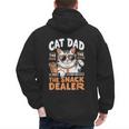 Cat Dad The Man The Myth The Snack Dealer Men's Hoodie Back Print Cat Dad The Man The Myth The Snack Dealer Men's Hoodie Back Print