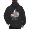 Cat Dad Vintage Catamaran Sailing Men's Hoodie Back Print
