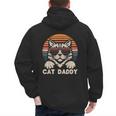 Cat Daddy Sunglasses Sunset Retro Fur Dad Papa Kitten Men Men's Hoodie Back Print